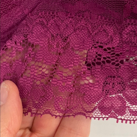 BNWT Thalia Sodi Lace Longline Bra Set - Plum & Black 36B - Picture 3 of 6